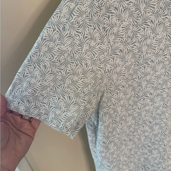 Faherty Reserve Movement Polo Light Blue Palm Stretch Performance Shirt size L - Picture 3 of 8